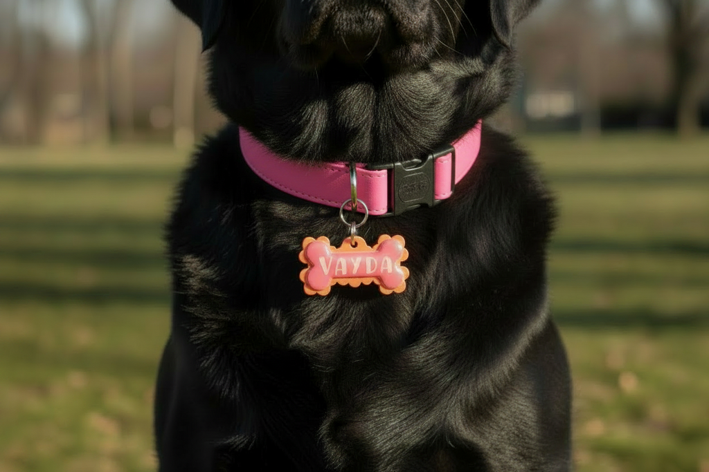 Frill and Bone Dog Name Tag