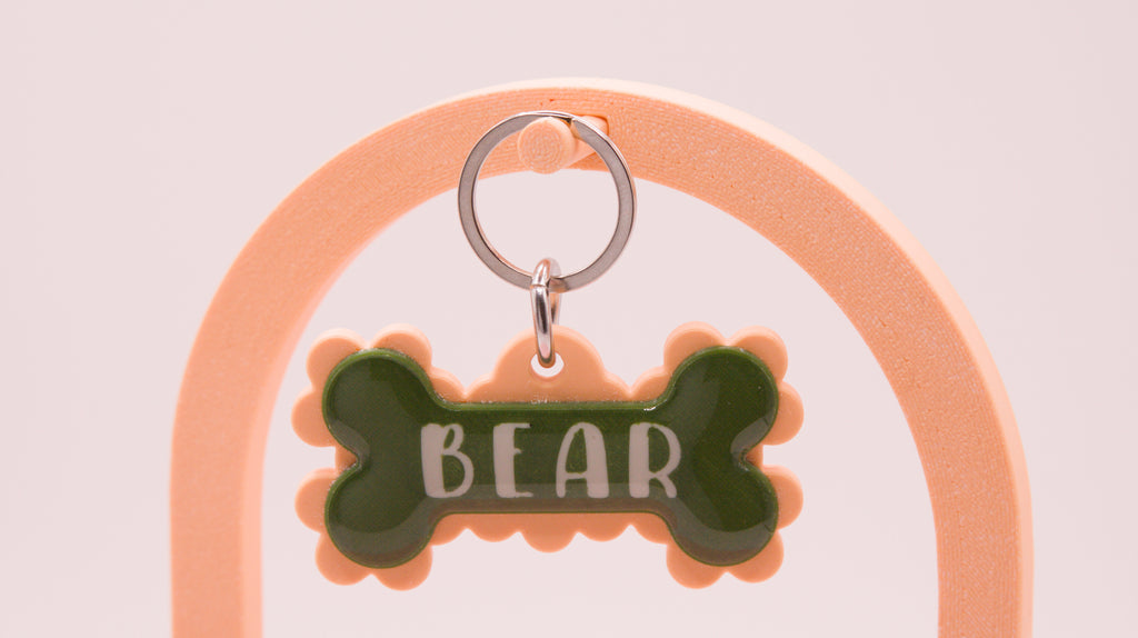 Frill and Bone Dog Name Tag